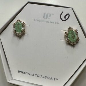 Vows and Wows Green Gemstone Earrings